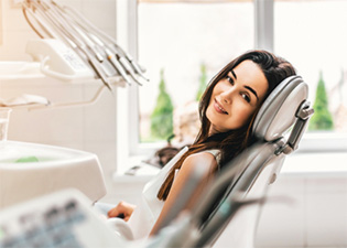 woman in dental chair