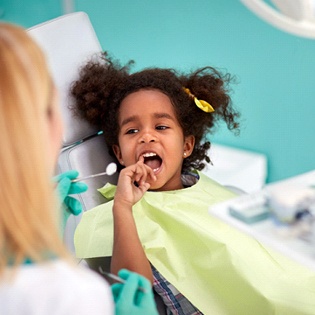 Child at dentist