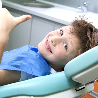 Boy at dentist