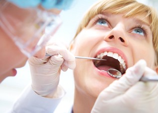 woman in dental chair