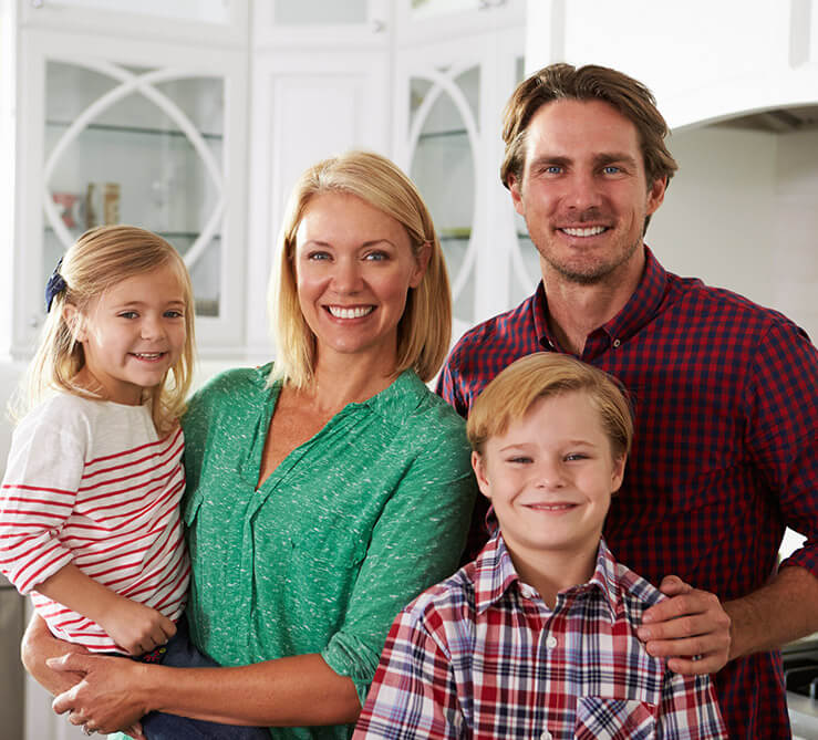 Happy family with healthy smiles