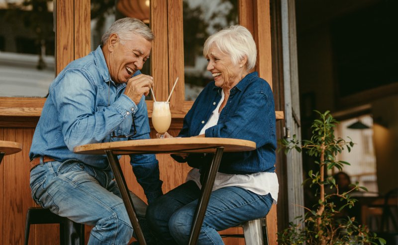 Older couple on date